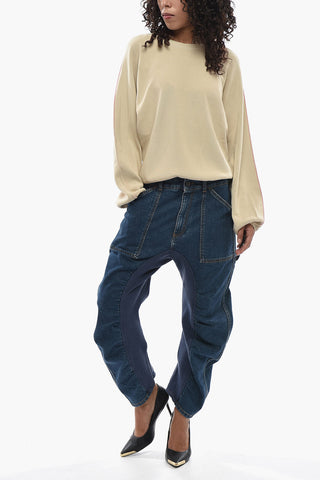 Barrel-Leg Jeans XENIA in Stretch Denim 18cm