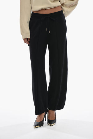 Cashmere and Wool Pants with Elastic Waist