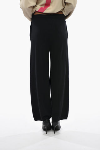 Cashmere and Wool Pants with Elastic Waist