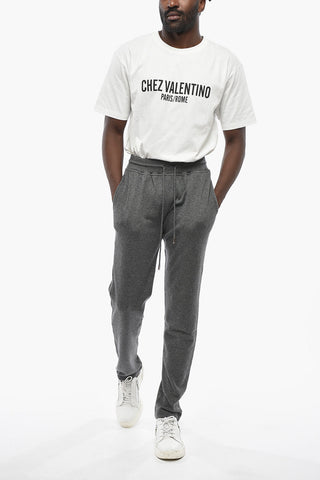 Casual Solid-Color Cashmere Trousers