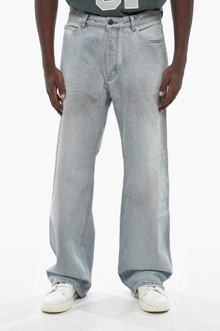 Distressed Straight-Leg Jeans 27cm