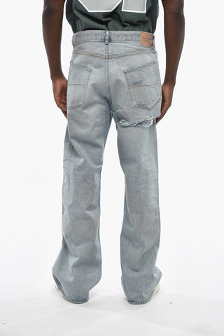 Distressed Straight-Leg Jeans 27cm
