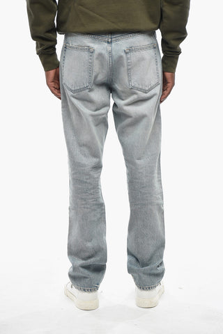 Wide-Leg Jeans With Logo on Button 27cm