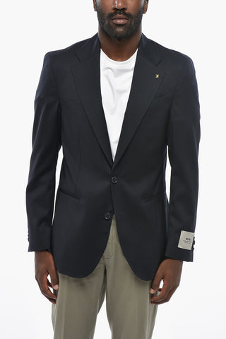 CC COLLECTION Blazer Sfoderata in Lana Vergine ccn Tasche a Filo e Rever Classico