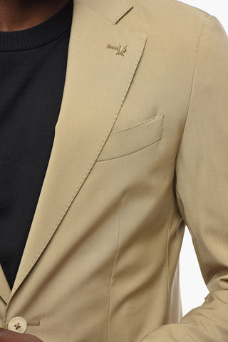 CC Collection Abito a 2 Bottoni in Lana Vergine con Rever Classico e Tasche ad Aletta