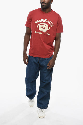 Solid Crewneck T-Shirt COOL FIT With Front Print
