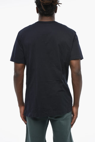 Cotton Crewneck T-Shirt with Front Logo Print