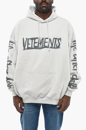 Hoodie Aus Baumwolle Mit Prints