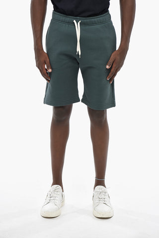 Solid-Color Fleece Shorts with Elastic Waist