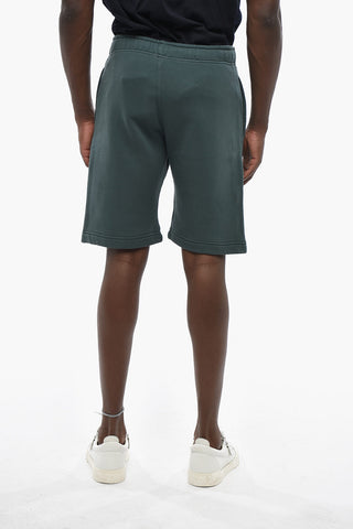Solid-Color Fleece Shorts with Elastic Waist
