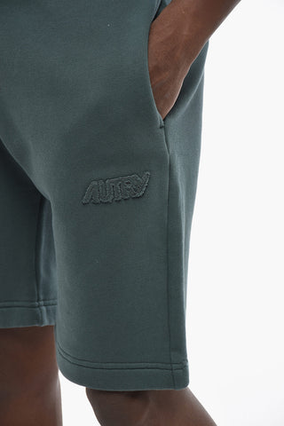 Solid-Color Fleece Shorts with Elastic Waist