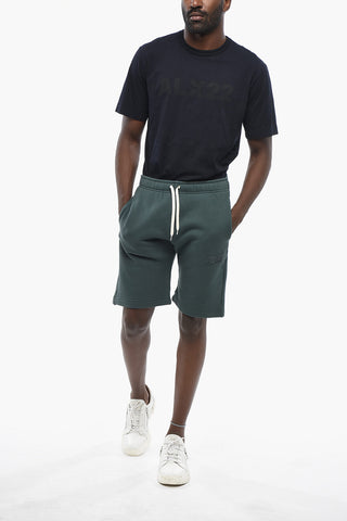Solid-Color Fleece Shorts with Elastic Waist