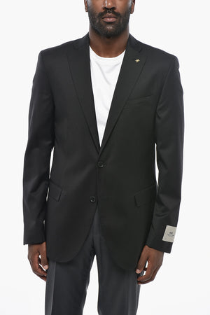CC COLLECTION Blazer Foderata in Lana Vergine con Doppio Spacco Laterale
