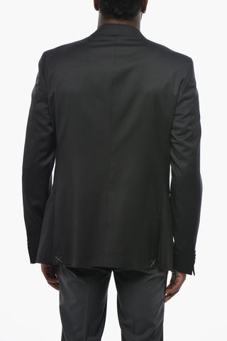 CC COLLECTION Blazer Foderata in Lana Vergine con Doppio Spacco Laterale