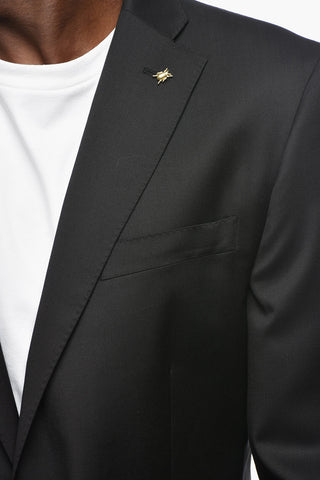 CC COLLECTION Blazer Foderata in Lana Vergine con Doppio Spacco Laterale