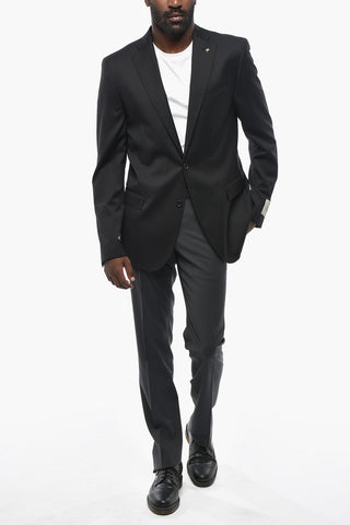 CC COLLECTION Blazer Foderata in Lana Vergine con Doppio Spacco Laterale