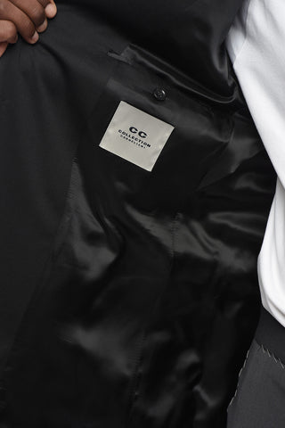 CC COLLECTION Blazer Foderata in Lana Vergine con Doppio Spacco Laterale