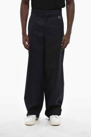 JIL SANDER Gerade Wollhose Mit Knöpfen Am Knöchel