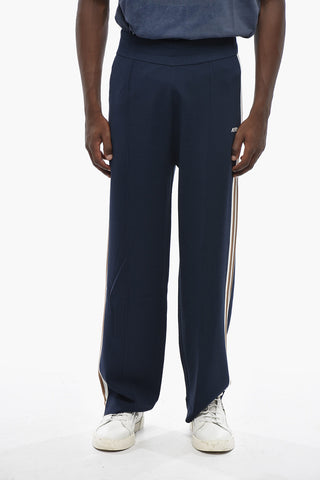 Knit Joggers with Contrast Side Stripes