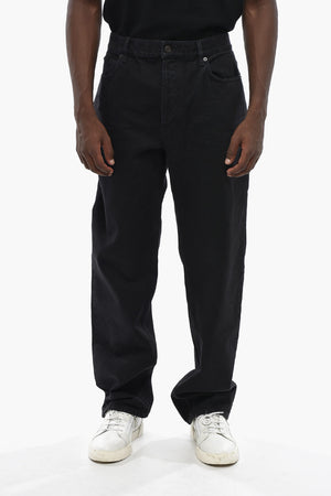 Straight-Leg Jeans with 23cm Leather Patch