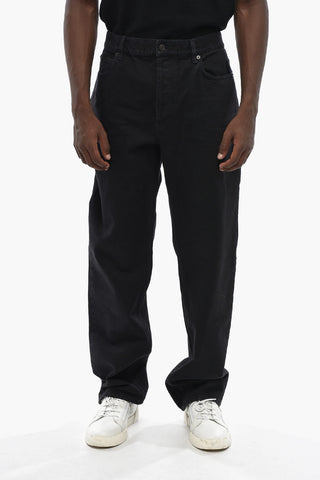 Straight-Leg Jeans with 23cm Leather Patch