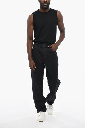 Straight-Leg Jeans with 23cm Leather Patch