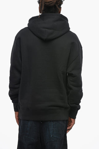 Brushed Cotton Hoodie With Contrast Print