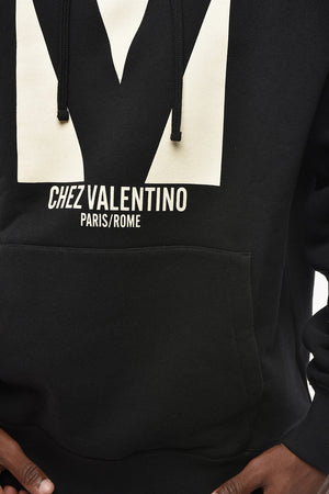 Hoodie Aus Gebürsteter Baumwolle Mit Kontrastdruck