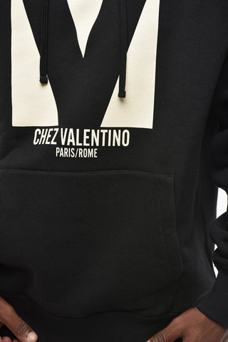 Brushed Cotton Hoodie With Contrast Print