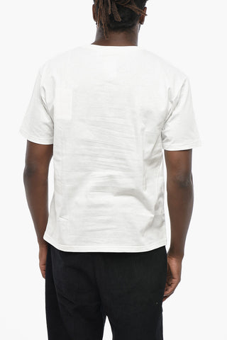 Cotton Jersey Crewneck T-Shirt With Front Print