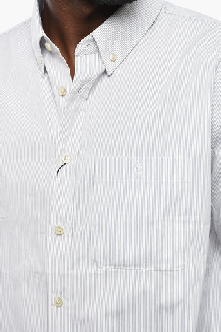 Striped Shirt With Button-Down Collar And Chest Pocket