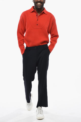 Single-Pleat Dress Trousers with Belt Loops