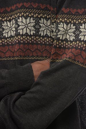 Patterned Crewneck Sweater