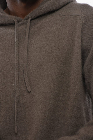 Solid-Color Fur Knit Sweater with Hood
