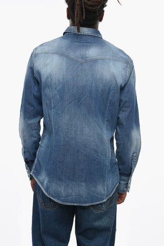 Stretch Denim Shirt CLASSIC WESTERN with Double Pocket