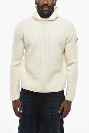 JIL SANDER Ribbed Virgin Wool Sweater With Hood