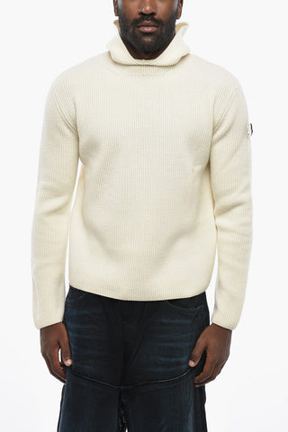 JIL SANDER Ribbed Virgin Wool Sweater With Hood