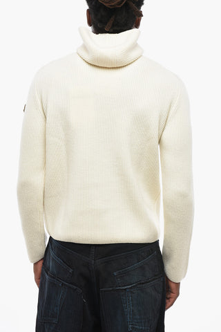 JIL SANDER Ribbed Virgin Wool Sweater With Hood