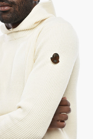 JIL SANDER Ribbed Virgin Wool Sweater With Hood