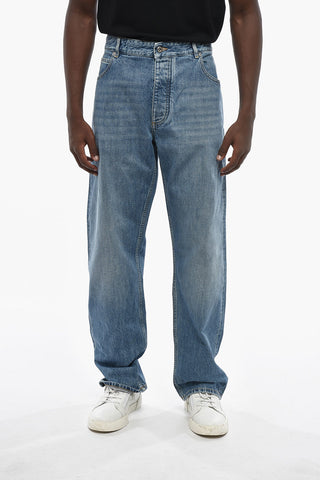 Straight-Leg Jeans with 24cm Suede Patch
