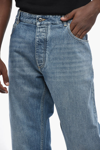 Straight-Leg Jeans with 24cm Suede Patch