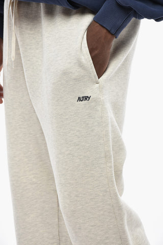 Brushed-Cotton Joggers with Logo Embroidery