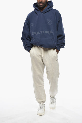 Brushed-Cotton Joggers with Logo Embroidery