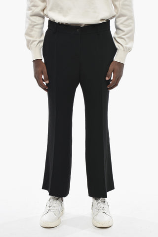 Single-Pleat Dress Trousers with Belt Loops