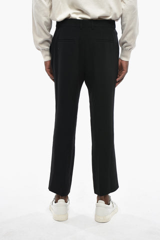Single-Pleat Dress Trousers with Belt Loops
