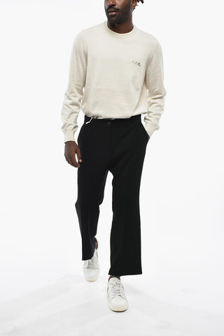 Single-Pleat Dress Trousers with Belt Loops