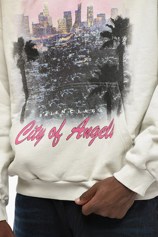 브러시드 코튼 후디 CITY OF LOS ANGELS 프린트
