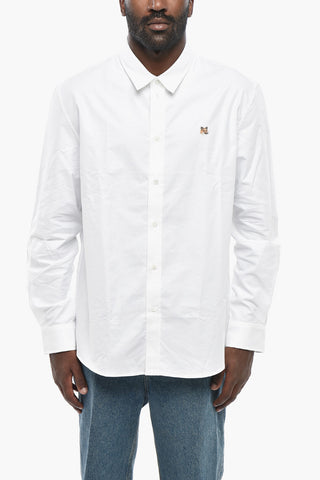 Poplin Cotton Shirt with Italian Collar