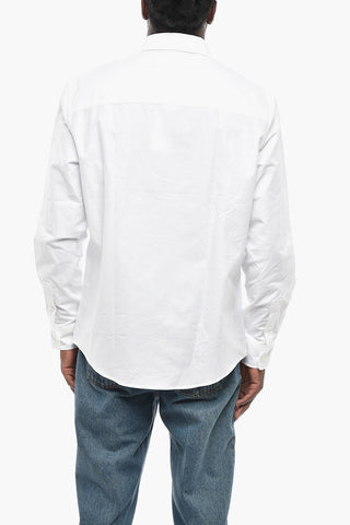 Poplin Cotton Shirt with Italian Collar
