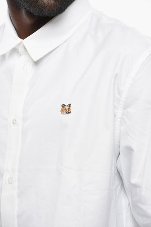Camicia in Popeline di Cotone con Collo Italiano